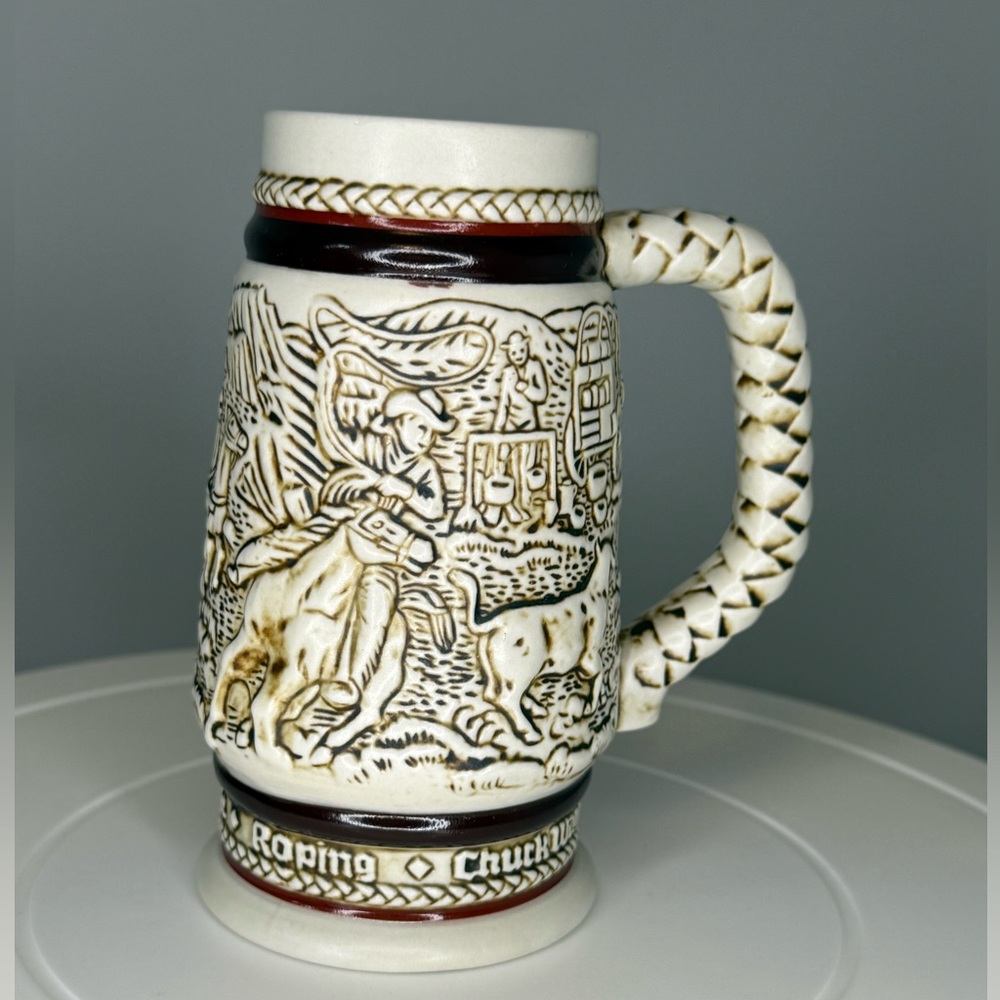 Vintage Avon Cattle Drive 5” Stein